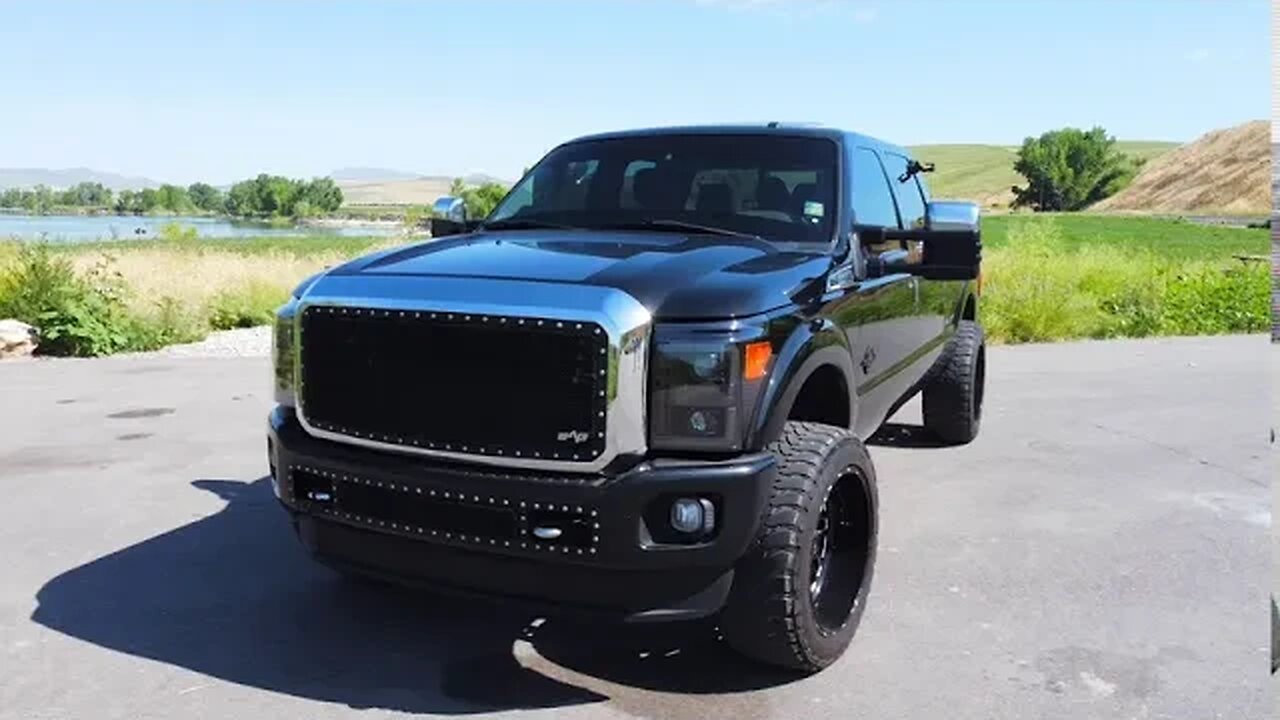 2015 F-250 6.7 Powerstroke Platinum on 22x12s - Drone Footage DJI MAVIC MINI