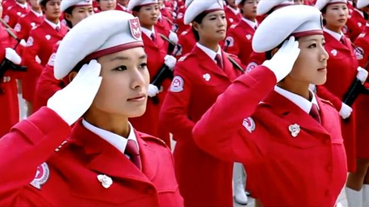 China's female military division on parade