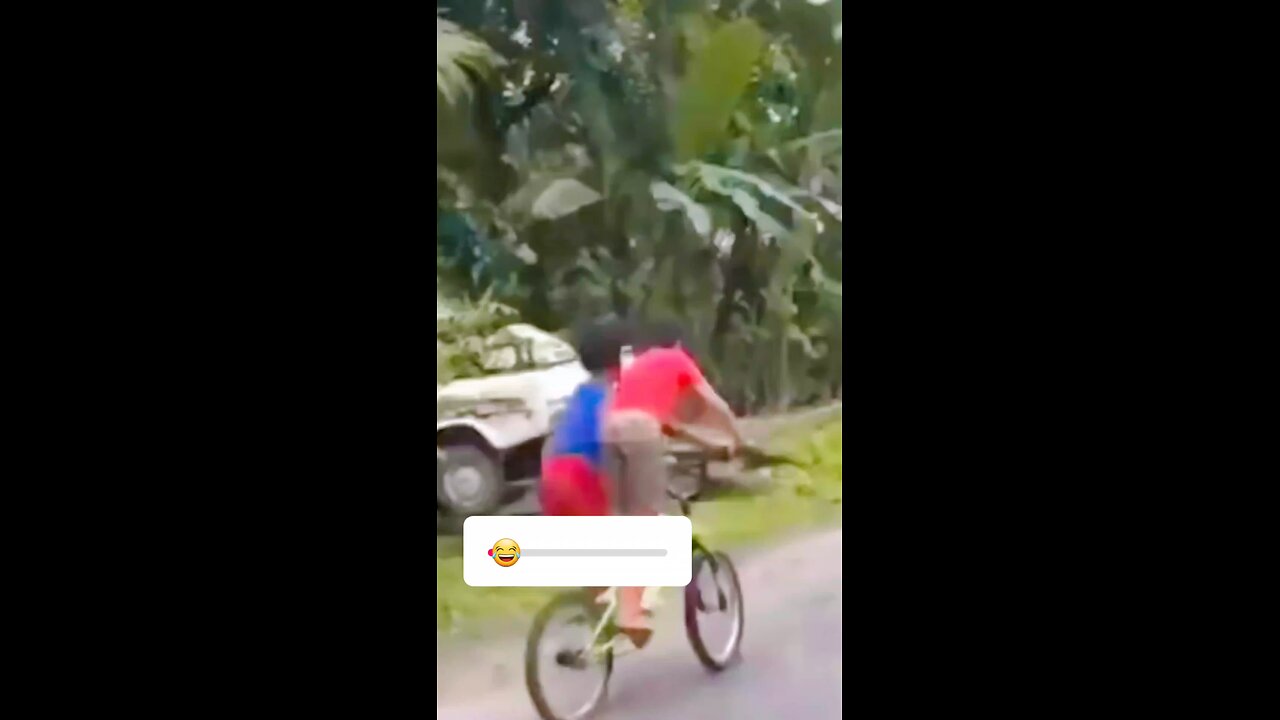 Funny bicycle riding