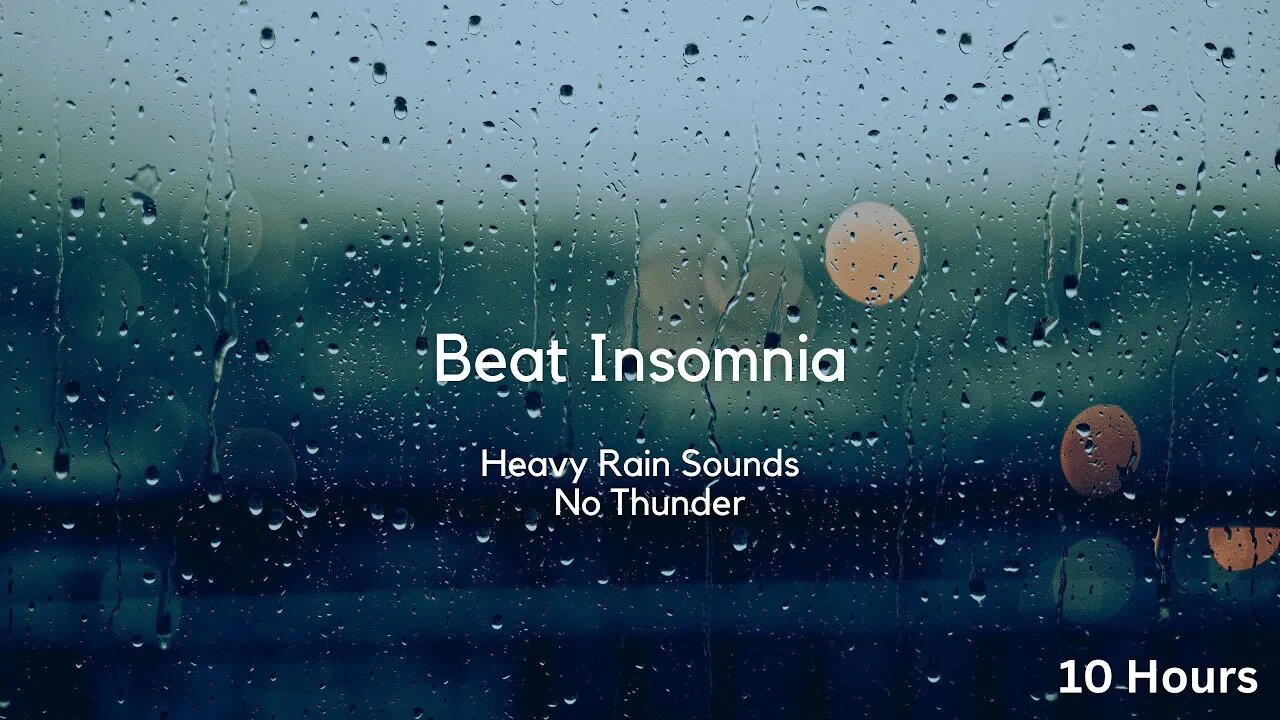 Beat Insomnia with HEAVY RAIN 🌧️ No Thunder | Heavy Rain in City at Night