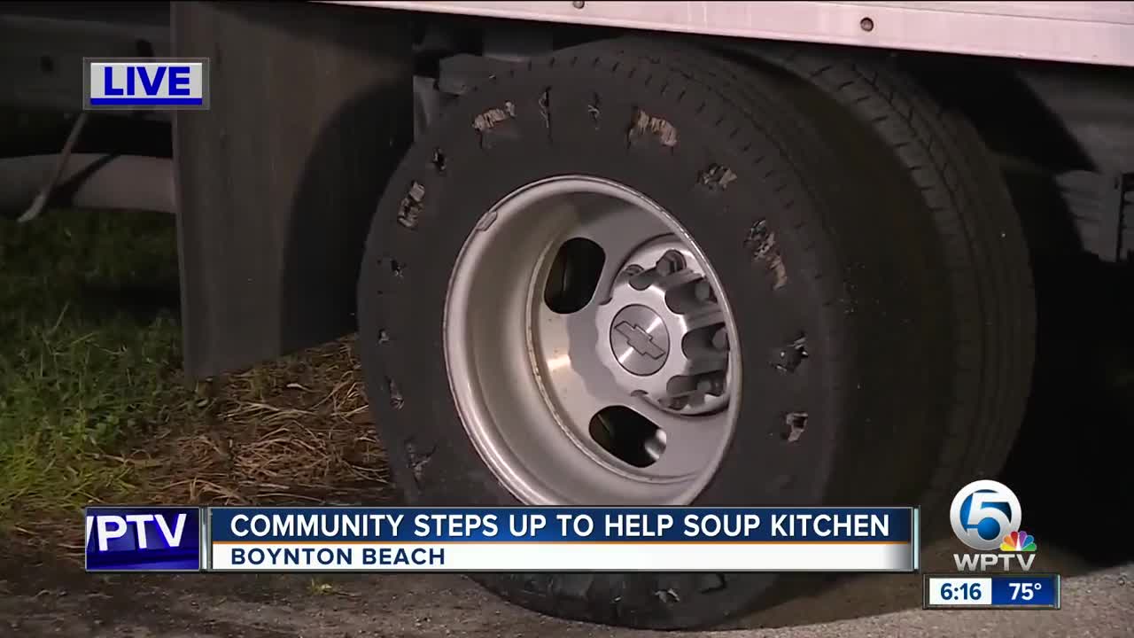 Soup Kitchen of Boynton Beach gets help after tires blow out on holiday donation truck