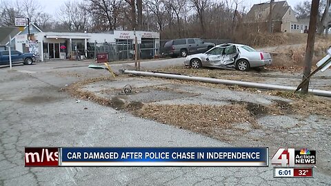 Independence police chase causes damage-responsibility confusion