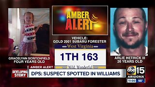 AMBER Alert suspect spotted in Arizona