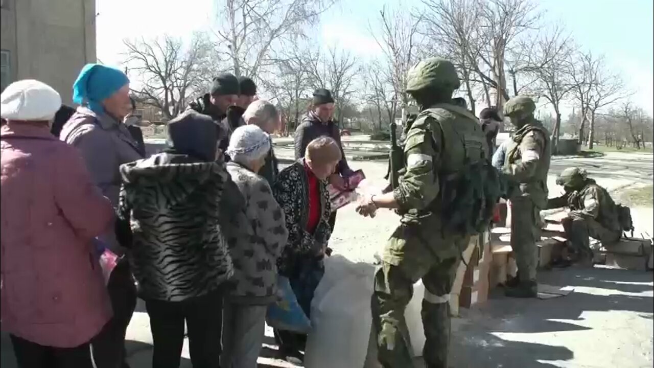 The Russian military delivered more than 10 tons of humanitarian aid to local residents