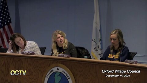 Oxford Villlage Council Meeting 12-14-21