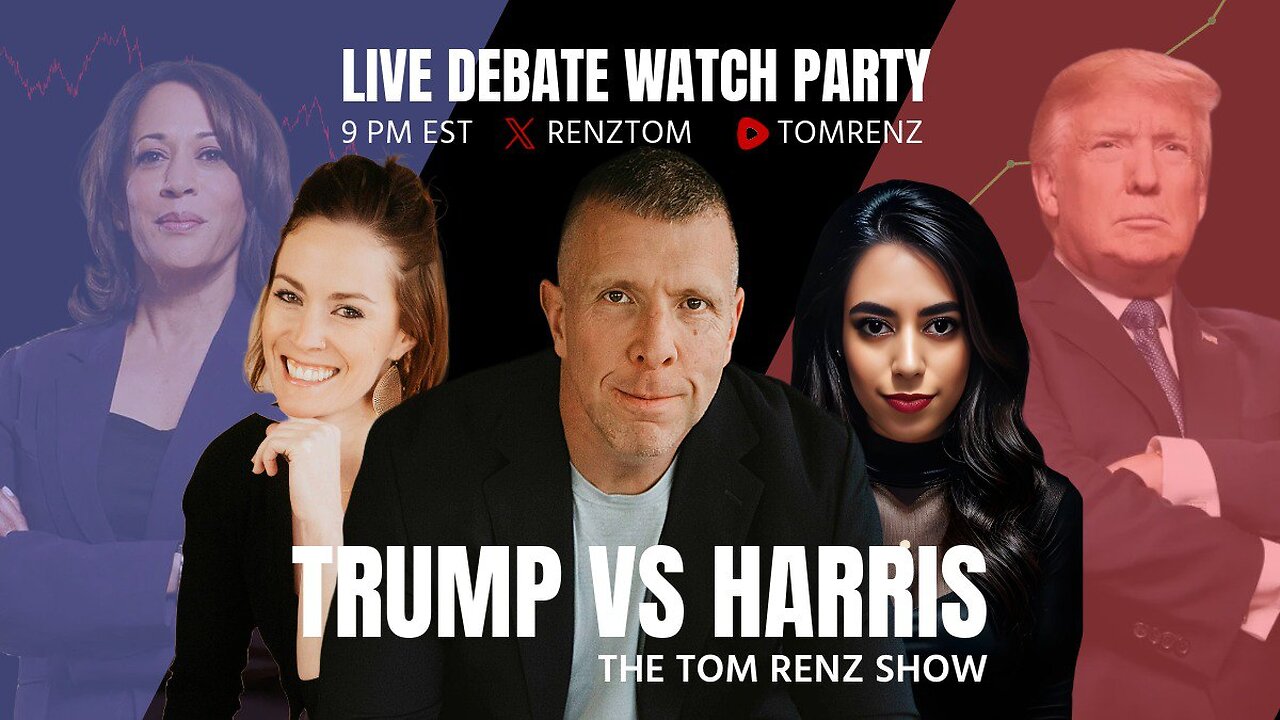 LIVESTREAM TONIGHT at 9PM ET - Trump v. Kamala Debate with Renz & Friendz