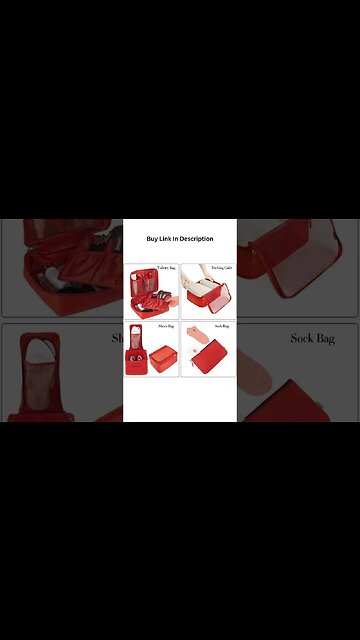 8 Set Packing Cubes Luggage Packing #shorts #travel #luggage #packing