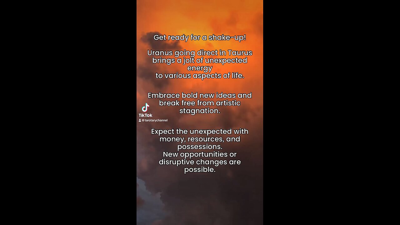 Uranus direct in Taurus energy! #uranus #Shakeup #surprises #tarotary #suddenchanges