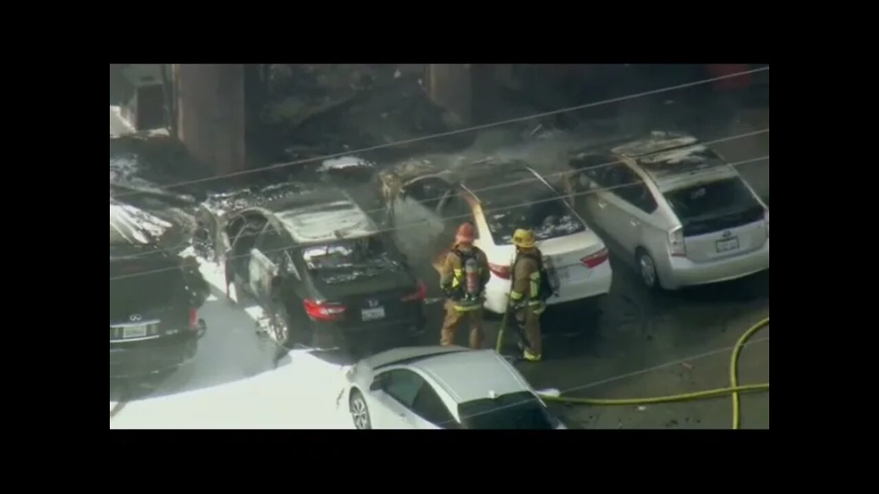 Los Angeles Fire Fighters Respond To Major Fire At Marijauna Facility