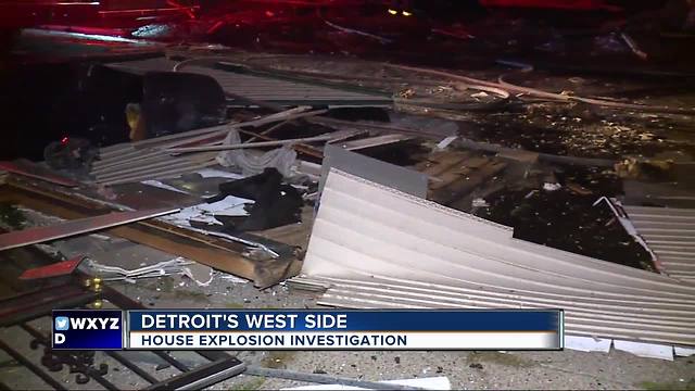 Detroit home leveled by explosion, cause unknown