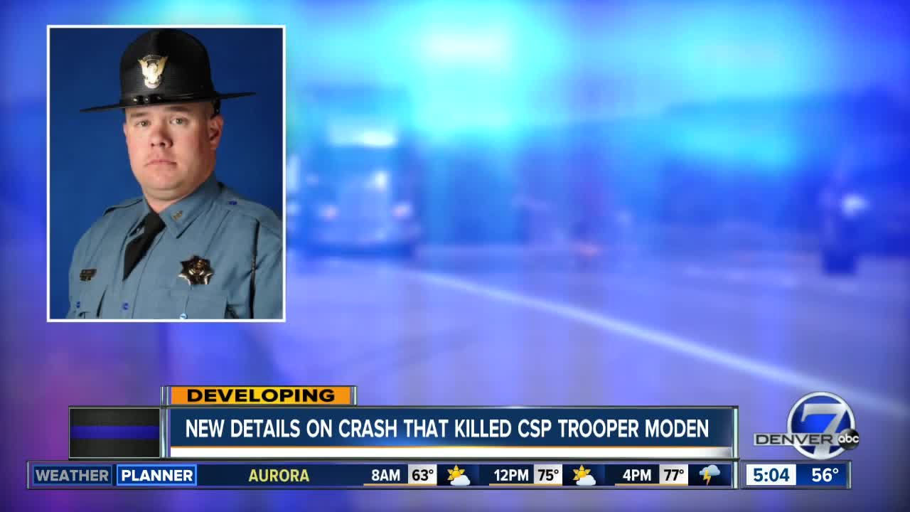 New details on crash that killed CSP Trooper Moden