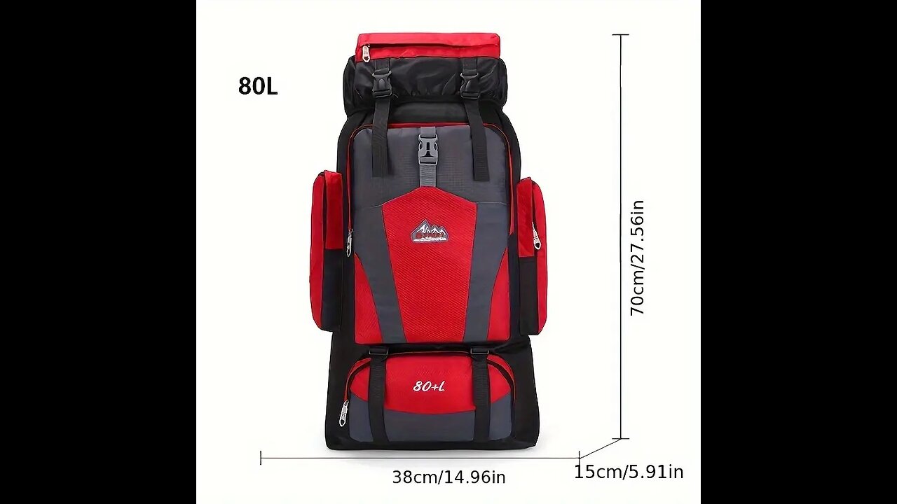 1pc 80L Backpacks, Large Capacity Multi-pocket Backpack 🎉 Price: 0€