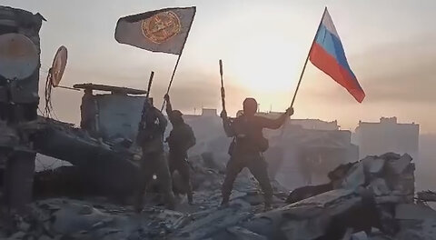 Bakhmut: Russian PMC Wagner places flags around the liberated city