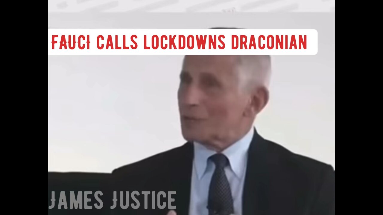 FAUCI calls his own plans draconian