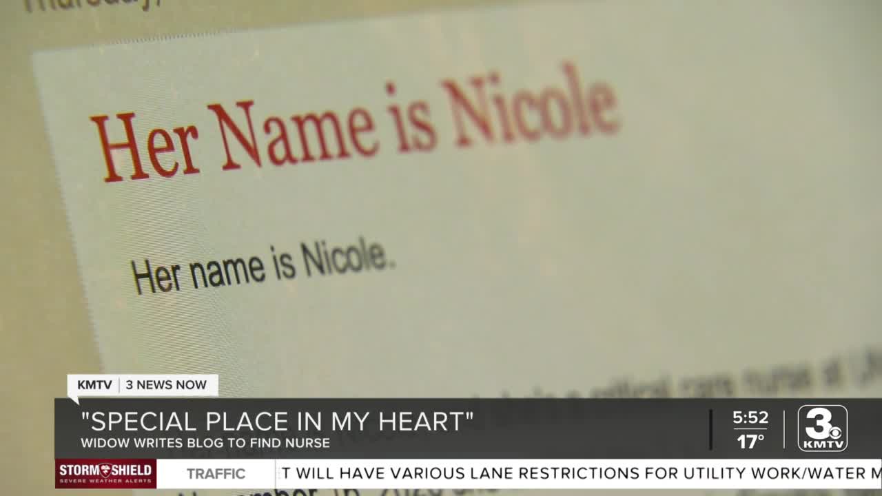 Widow writes blog to find Omaha nurse