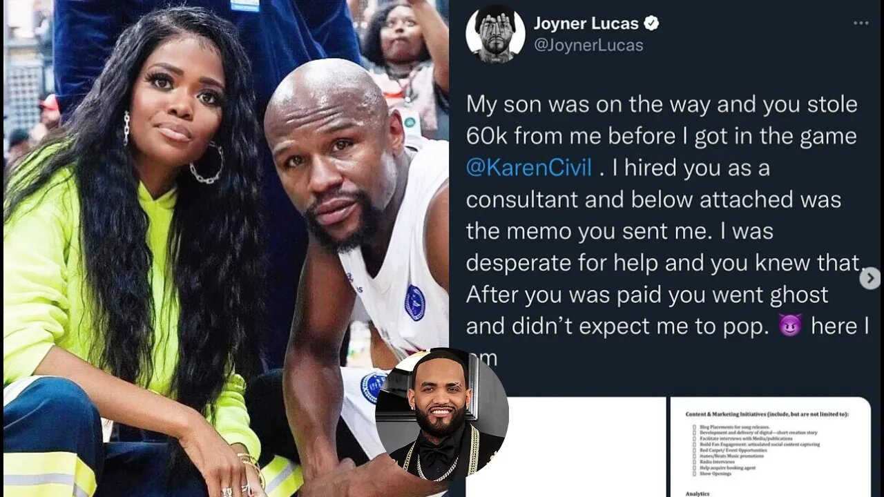 Karen Civil Gets OUTED As SCAMMER By Joyner Lucas For Taking $60k & GHOSTING Him