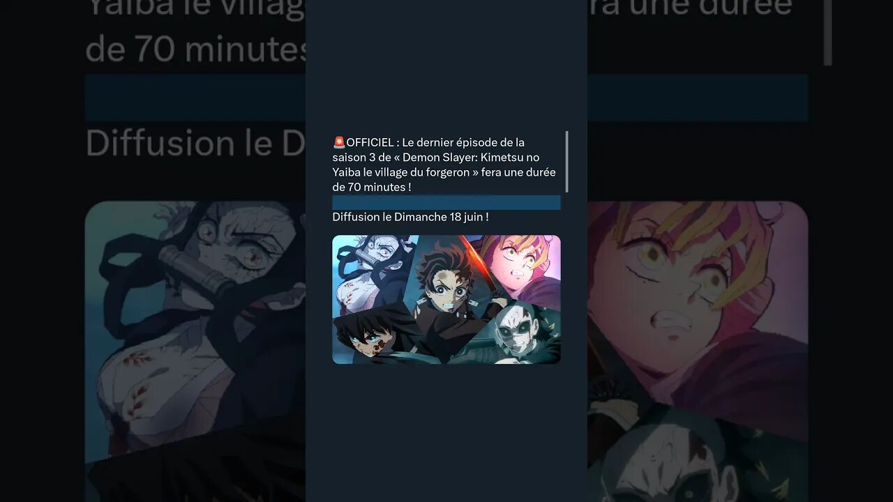 OFFICIEL : Le dernier épisode de la saison 3 de « Demon Slayer: Kimetsu no Yaiba