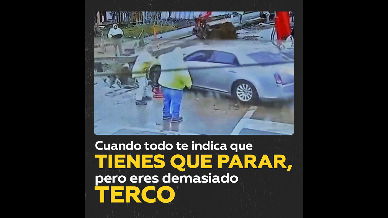 Conductor ‘obstinado’ ignora todas las señales y acaba metido de lleno en pequeño desastre