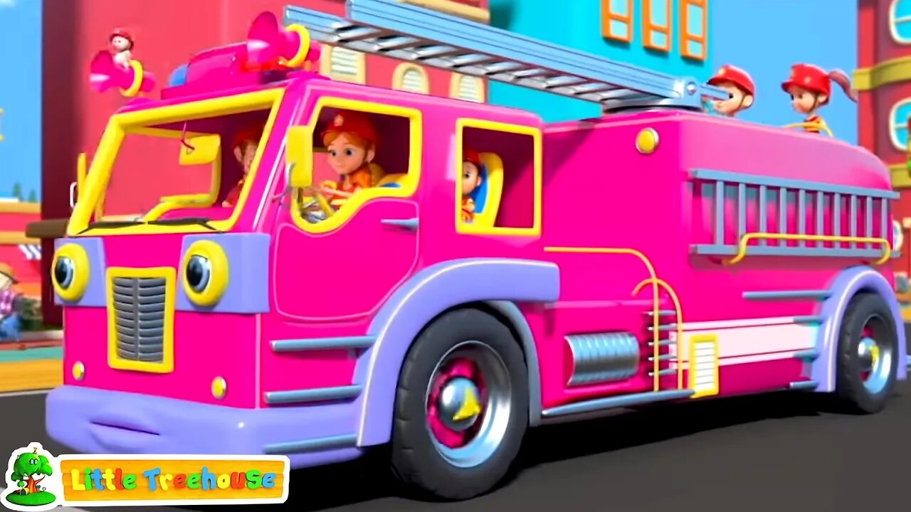 Wheels On The Firetruck Nursery Rhyme & Kids Song for Babies by Little Treehouse