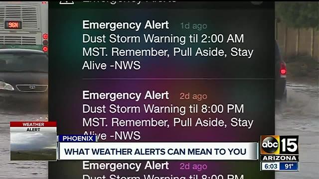 What weather alerts can mean to you in dangerous Arizona conditions