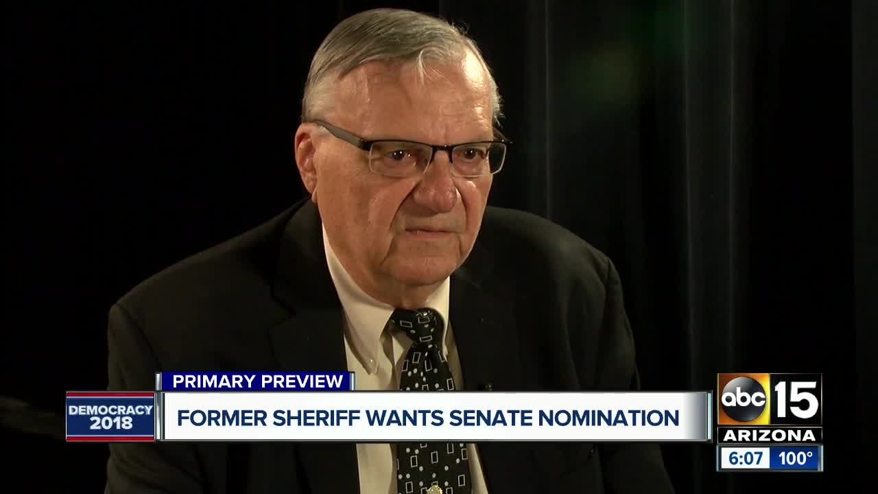 Senate candidate sit-down: Former sheriff Joe Arpaio