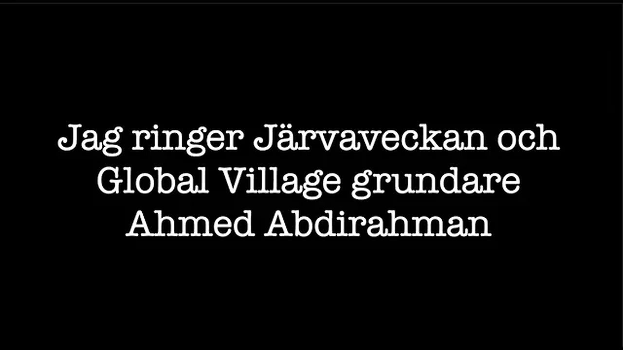 Jag ringer Järvaveckans grundare Ahmed Abdirahman. Är det ok för mig att sända live?