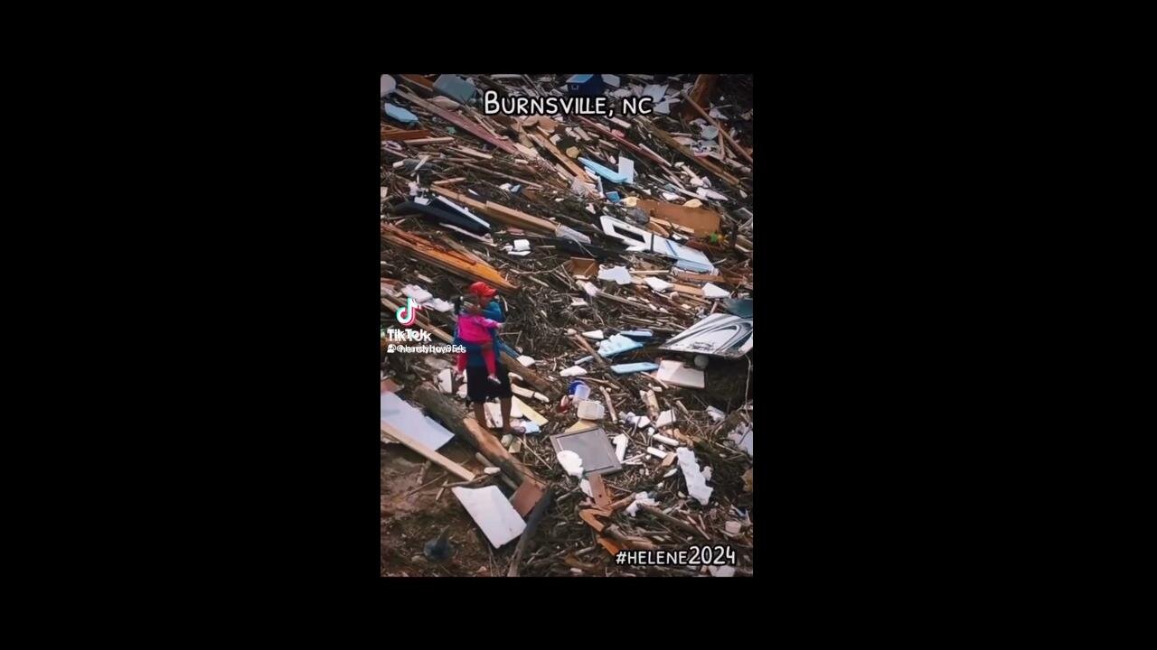 KAMALA? #BIDEN? GOV! MEDIA!? Old Fort, Burnsville, Chimney Rock, NC destruction after Hurricane Helene