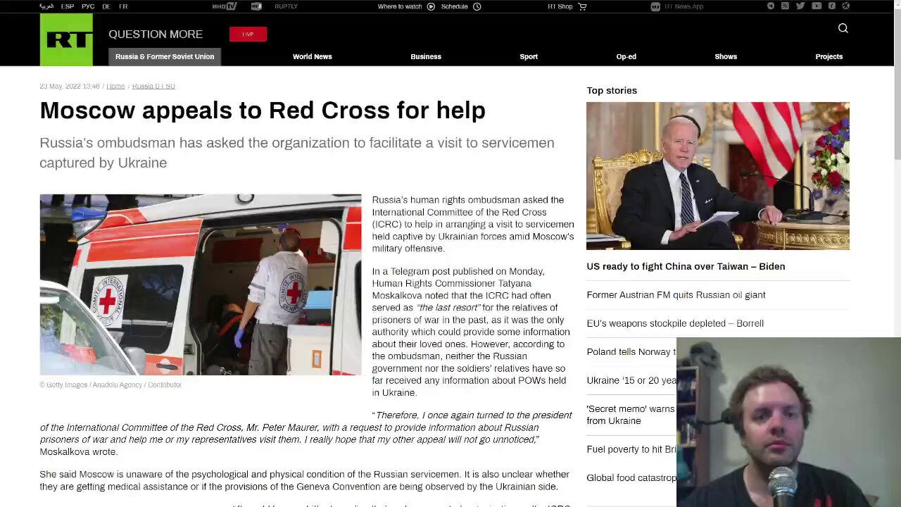 Moscow appeals to Red Cross for help