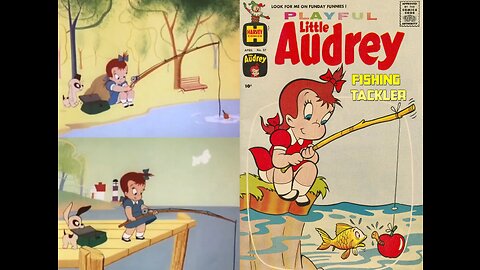 Little Audrey (1950's Cartoon) - Fishing tackler [With BGM from 80's Hanna Barbera Cartoons]