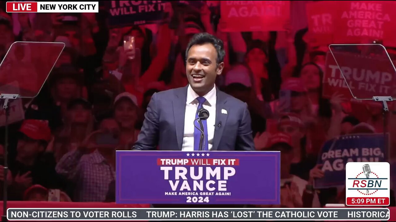 FULL SPEECH: Vivek Ramaswamy Delivers Remarks at Madison Square Garden in New York City- 10/27/24