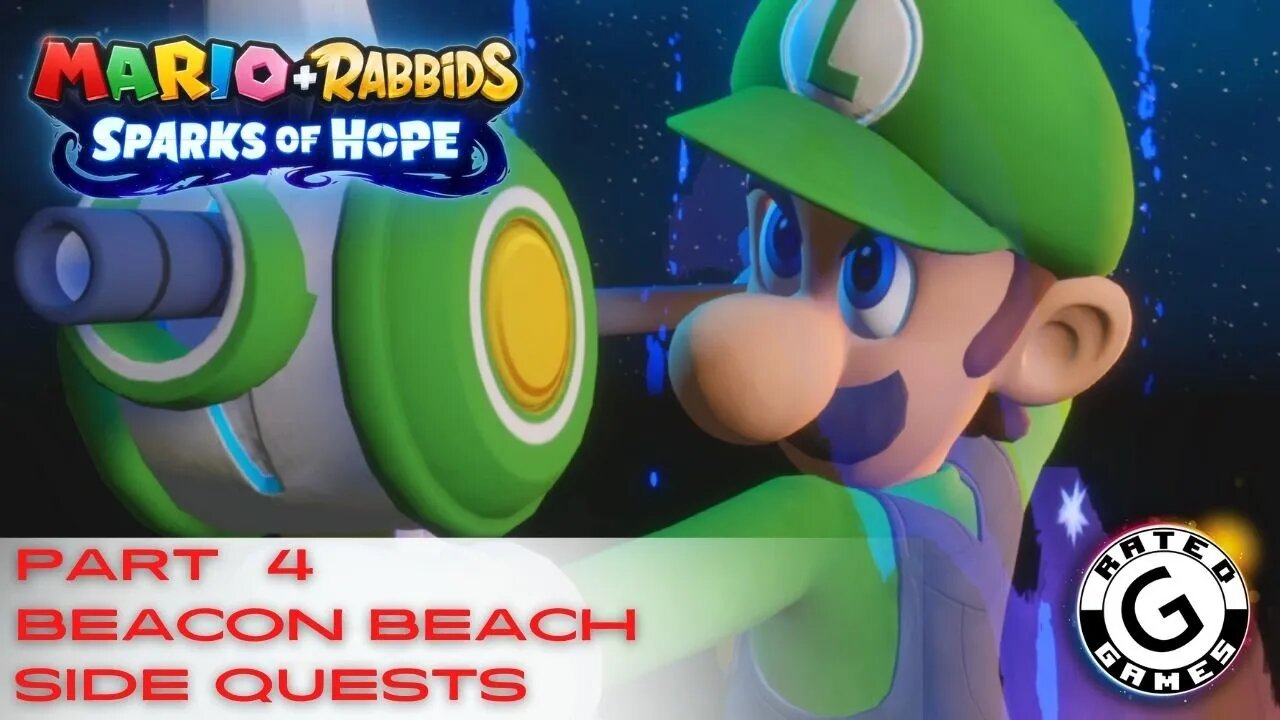 Mario + Rabbids Spark of Hope Gameplay - No Commentary Walkthrough Part 4 - Beacon Beach Side Quests