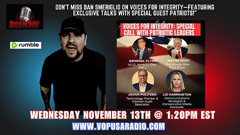 VOICES FOR INTEGRITY LIVESTREAM!!