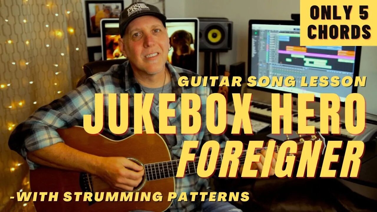 Foreigner Jukebox Hero Acoustic Guitar Song Lesson - Just 5 Chords