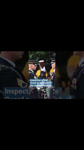 Inspection at the Tomb of the Unknown Soldier Arlington National Cemetery ￼#shorts #unknownsoldier