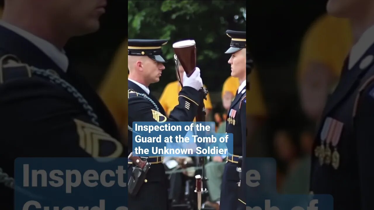 Inspection at the Tomb of the Unknown Soldier Arlington National Cemetery ￼#shorts #unknownsoldier