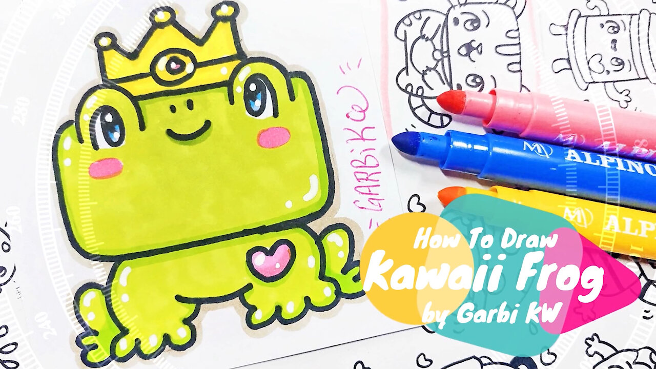 How To Draw Kawaii Frog by Garbi Kw - Handmade