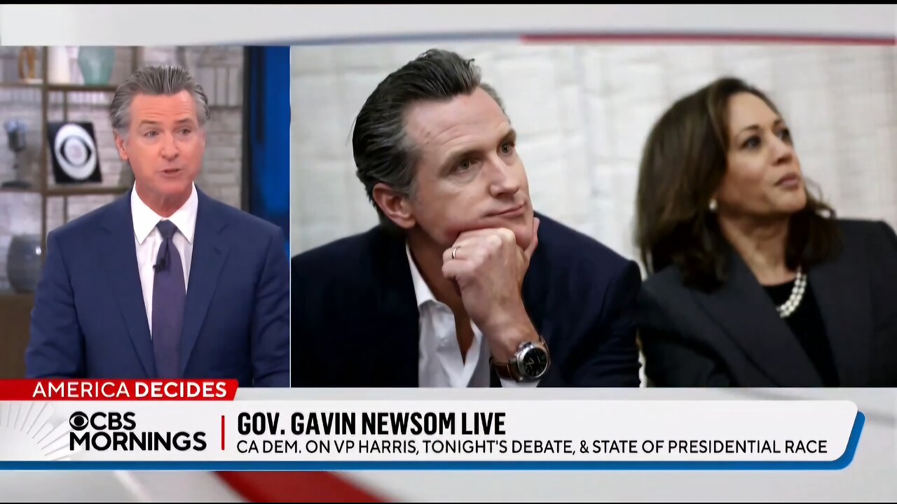 Gov Gavin Newsom Claims Kamala Is A Change Candidate