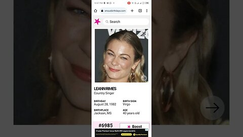 HAPPY 40 BIRTHDAY LEANN RIMES Country Singer