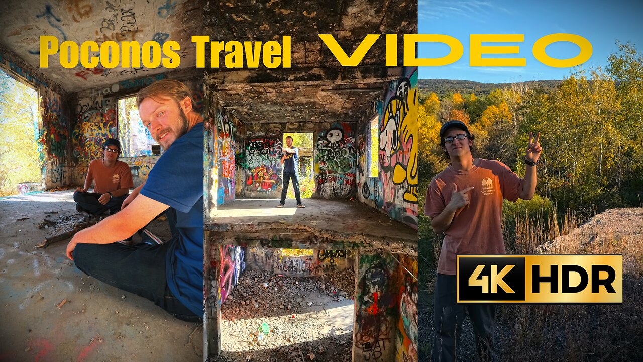 Exploring Abandoned Concrete City, Jim Thorpe PA, Coal Mine etc... (4k Insta360 Ace Pro)