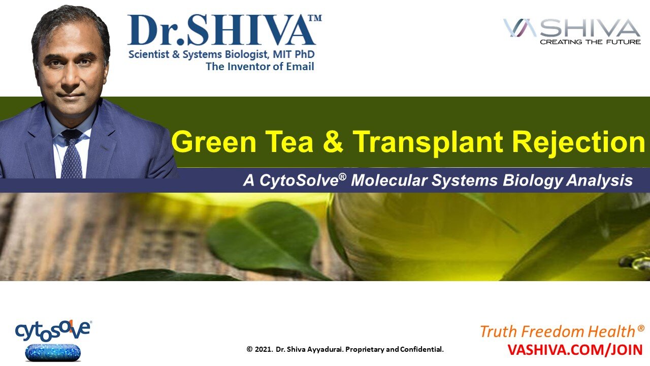 CytoSolve Discovers Molecular Mechanisms of Green Tea Reducing Transplant Rejection.