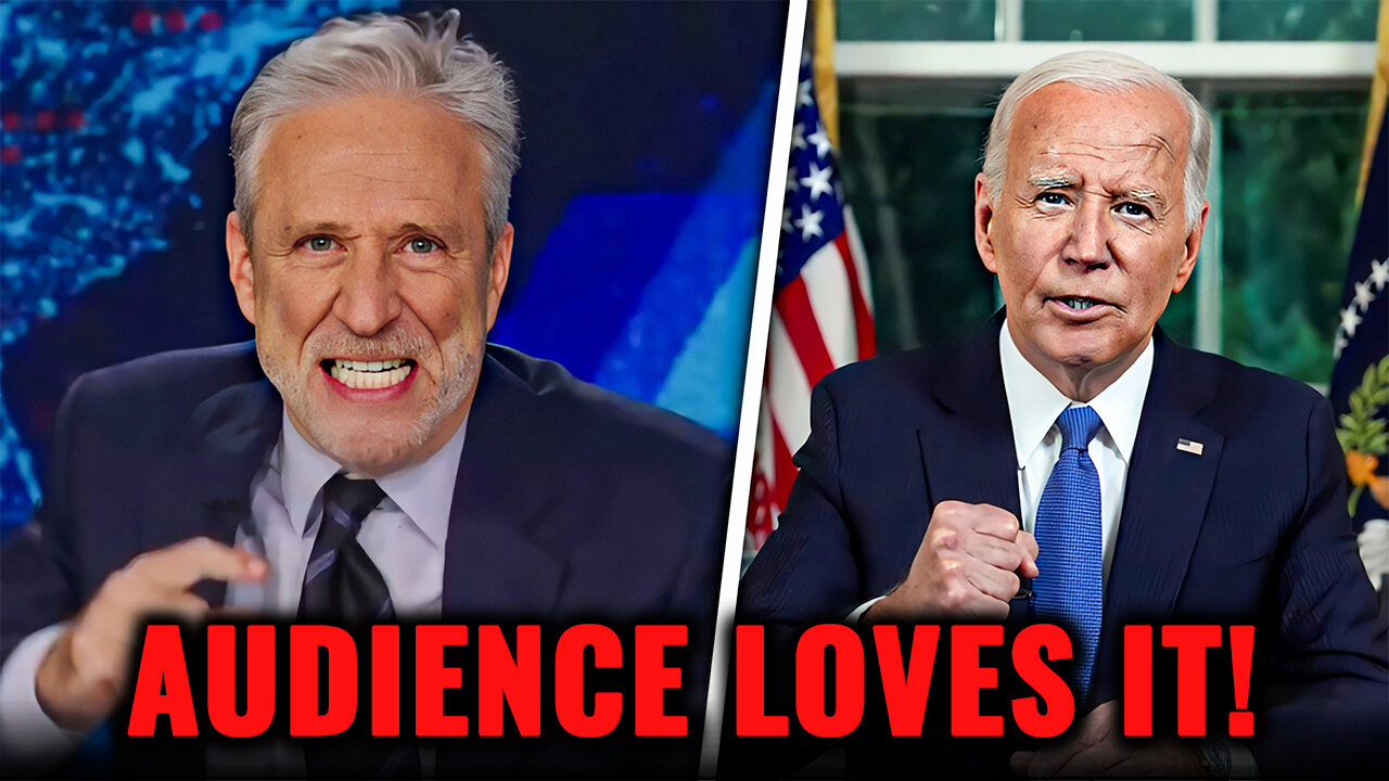 Crowd ERUPTS as Jon Stewart Calls Out Biden’s Pardon Scandal