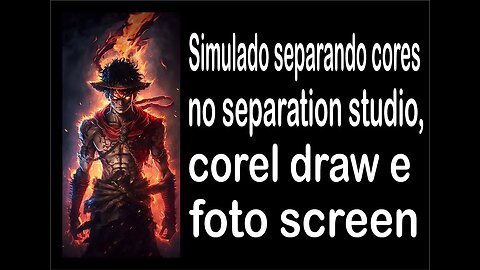 Simulado separando cores no separation studio , corel draw e foto screen