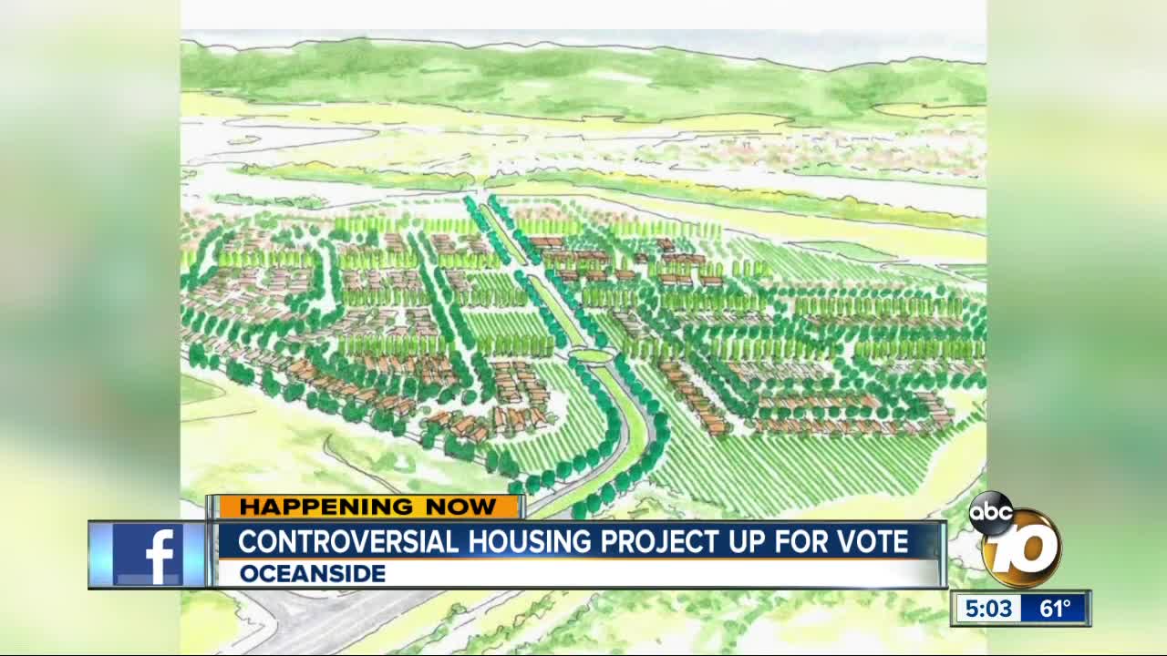 Controversial Oceanside housing project up for vote