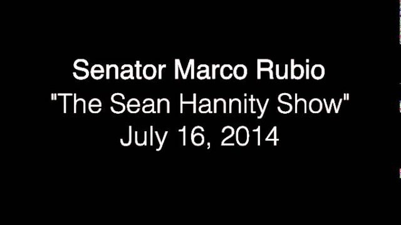 Rubio Discusses The Border Crisis With Sean Hannity