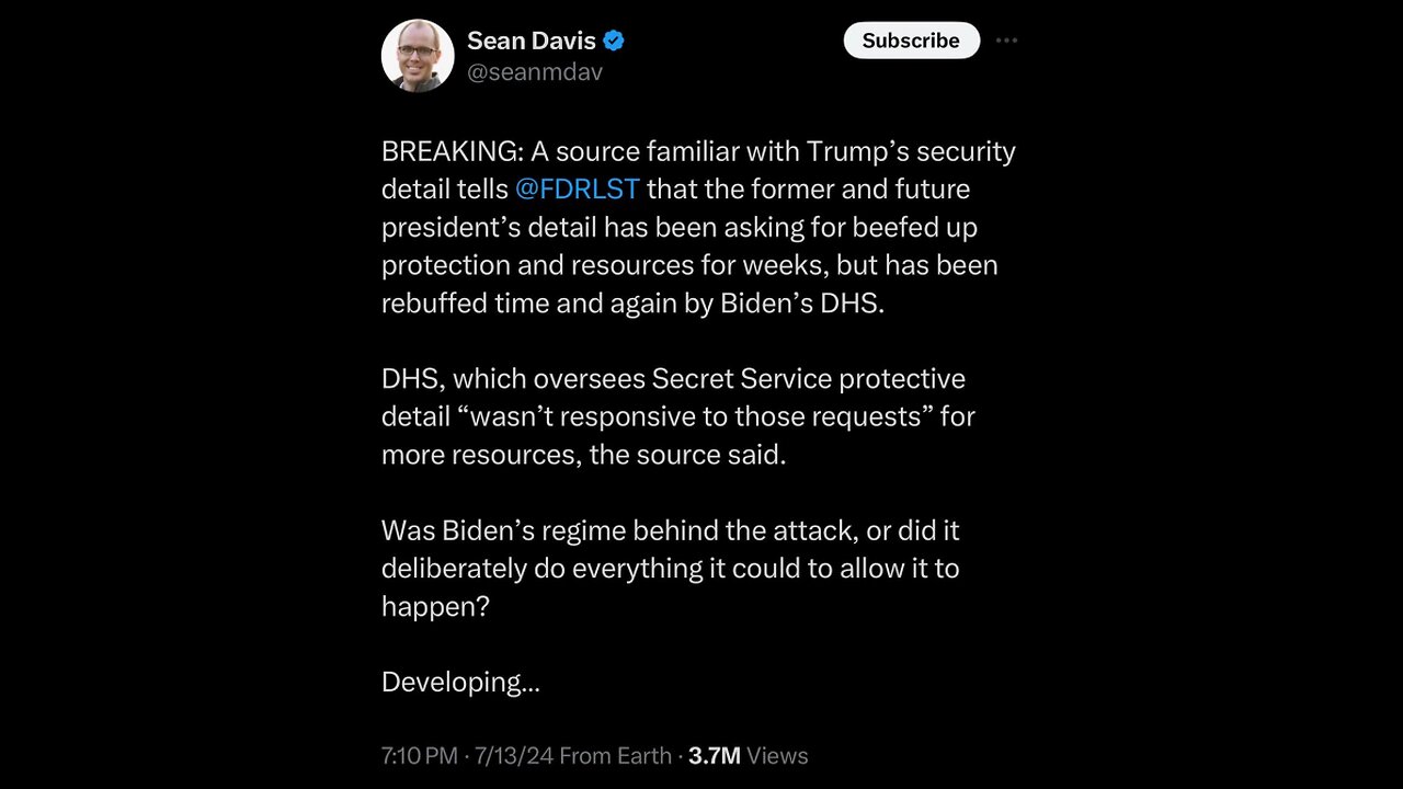 WOKE Secret Service Director FACES Calls To RESIGN After Failed Pres Trump Assassination EXPOSES DEI