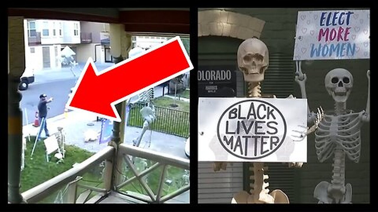 Liberal Halloween Display Gets DESTROYED by Pedestrians