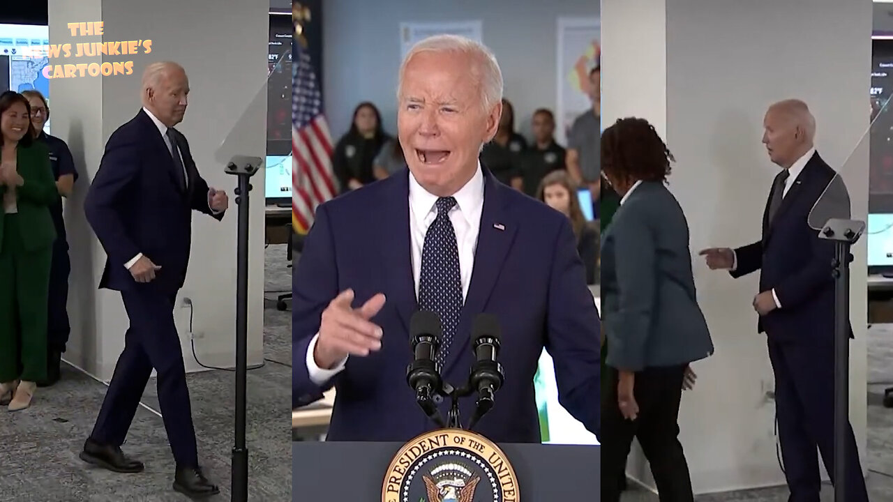 Biden Clown 'Extreme Weather' BS Show: "Climate change is deadly, we can change it, stay indoors, we launched a new website, temp in Las Vegas 111 degrees above normal, people have to know where to go, it's just not automatic..."