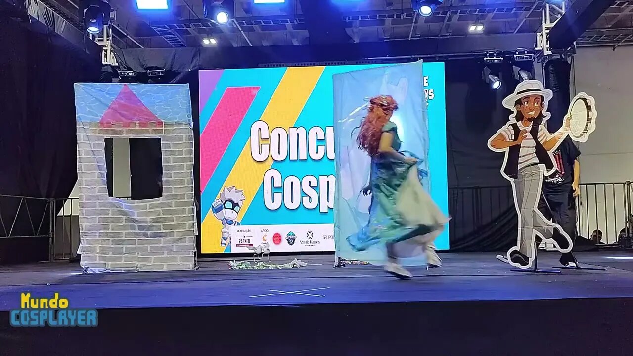 Apresentação Cosplay de Giselle do filme Encantada no Anime Santos Geek Fest 2023!