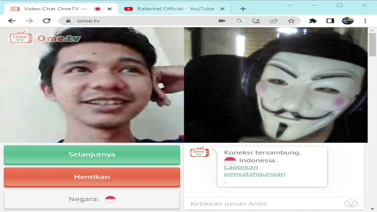 nge-prank orang menghilang Pakai Topeng Hacker Di Ome TV #15 - ome TV Internasional