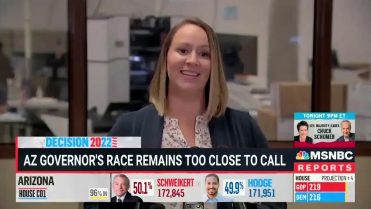 You Can't Make This UP!! MSNBC Updates From Maricopa county Arizona Governor race